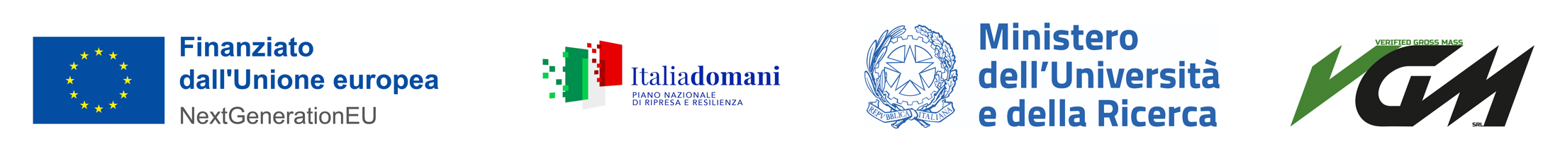 Finanziato dall'Unione europea NextGenerationEU, Italiadomani PNRR, Ministero dell'Università e della Ricerca, VGM